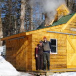 Katie & Colton of First Chair Syrup. Their Vermont maple syrup is available at Woodstock Farmers' Market.