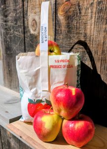 Mollie's Delicious, a local apple at Woodstock Farmers' Market.