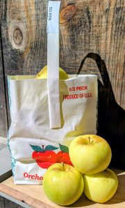 Silken, a local apple at Woodstock Farmers' Market.