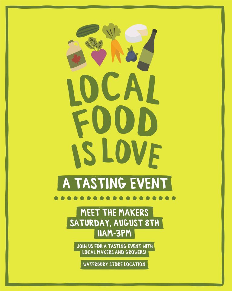 Local Food is Love Tasting Event at Woodstock Farmers' Market Waterbury market
